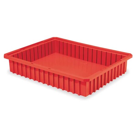 Industrial Grade Polymer, Divider Box, Red, 22 3/8 in L, 4 in H MPN:33224RED
