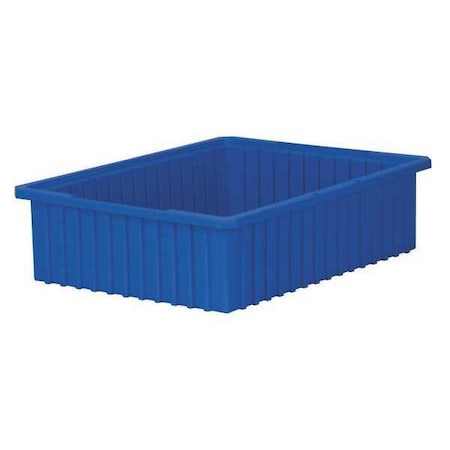 Industrial Grade Polymer, Divider Box, Blue, 22 3/8 in L, 6 in H MPN:33226BLUE