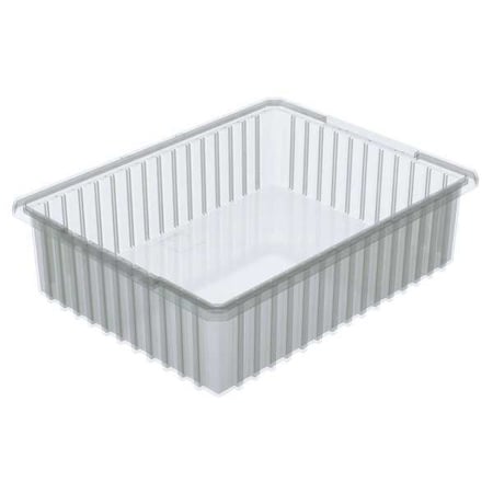 Industrial Grade Polymer, Divider Box, Clear, 22 3/8 in L, 6 in H MPN:33226SCLAR