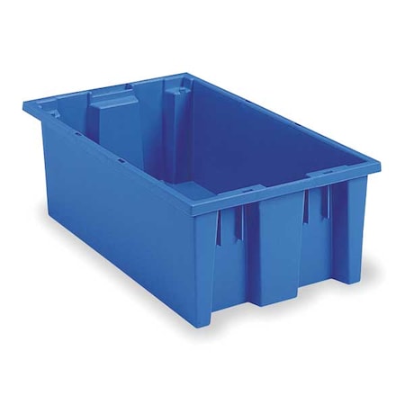 Stack & Nest Storage Container, 9 gal, 19-1/2 in L x 15-1/2 in W x 10 in H, Blue MPN:35190BLUE