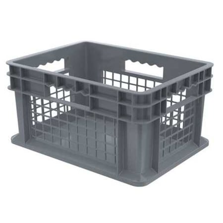 Vented & Stackable Straight Wall Storage Container, 6.7 gal, 15-3/4 in L x 11-3/4 in W x 8-1/4 in H MPN:37278GREY