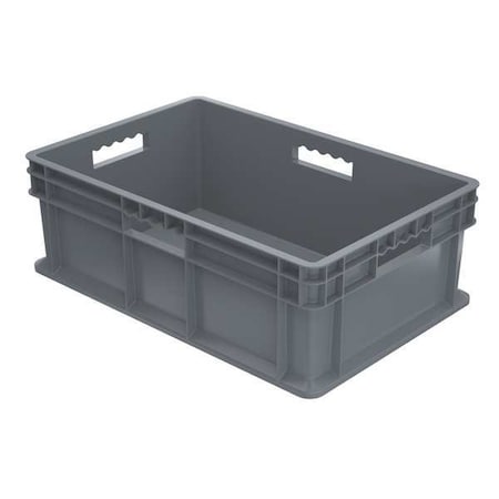 Solid & Stackable Straight Wall Storage Container, 13.3 gal, 23-3/4 in L x 15-3/4 in W x 8-1/4 in H MPN:37688GREY