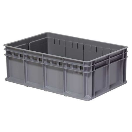 Solid & Stackable Straight Wall Storage Container, 11.2 gal, 23-5/8 in L x 15-3/4 in W x 8-5/8 in H MPN:38358GRY