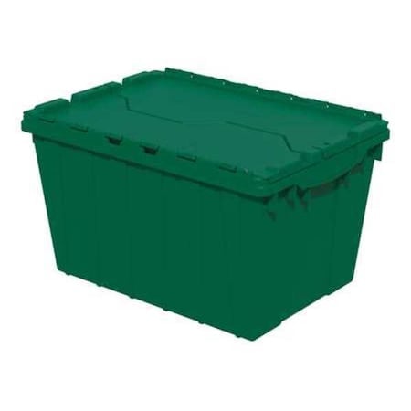 Attached Lid Container, 12 gal Volume Cap., 21 1/2 in L, 15 1/4 in W, 12 1/2 in H, Green MPN:39120GRN