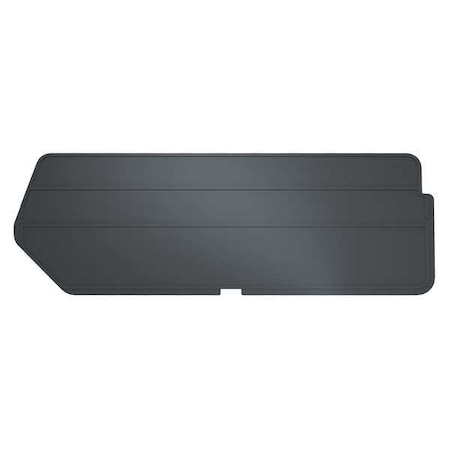 Plastic Divider, Black, 10 13/32 in L, 3 1/2 in H, 6 PK MPN:40224