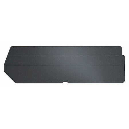 Plastic Divider, Black, 14 1/8 in L, 4 13/32 in H, 6 PK MPN:40234