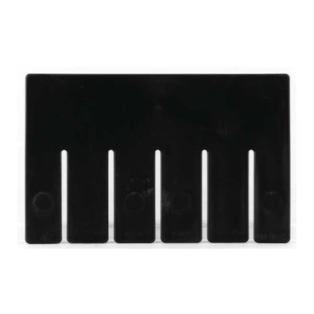 Bin Divider, Plastic, Black, 7-3/32 in L x 4-1/2 in H, 6 PK MPN:41105