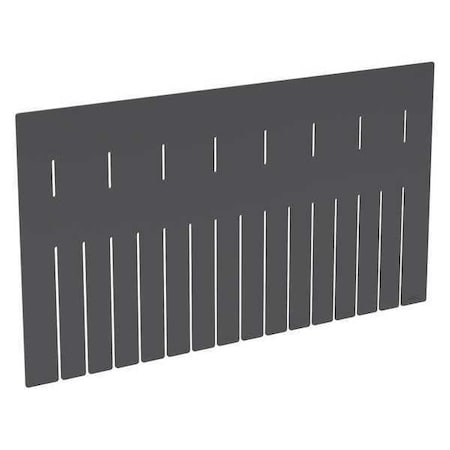 Industrial Grade Polymer Divider, Black, 20 1/2 in L, 11 5/16 in H, 6 PK MPN:42222