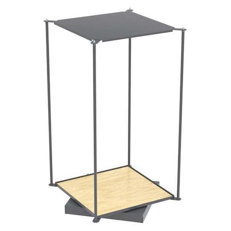 Revolving Storage Bin, Steel, Gray, 60 in H, 4 in; 5 in W, 6-1/2 in; 9-1/4 in L MPN:98325