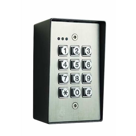 Access Control Keypad, 4-7/8in H, SS MPN:KP-400