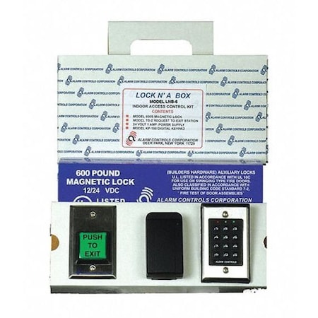 Access Control System Kit, Silver/Black MPN:LNB-6