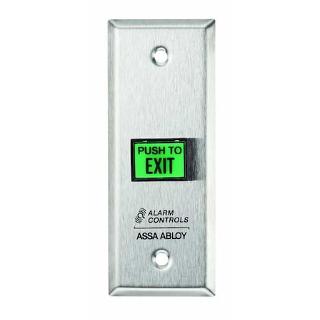 Exit Button, Narrow, Stainless Steel MPN:TS-9