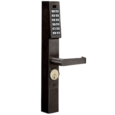 Pushbutton Aluminum Door Trim, 100 Users, Straight Lever, Oil Rubbed Bronze MPN:DL1200/10B1