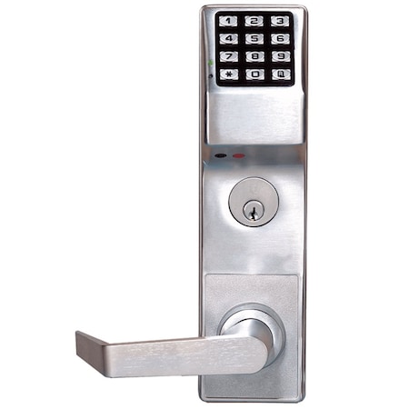 Pushbutton Mortise Lock with Deadbolt, 300 Users, 40, 000 Event Audit Trail, Weatherproof, Straight L MPN:DL3500DBL US26D