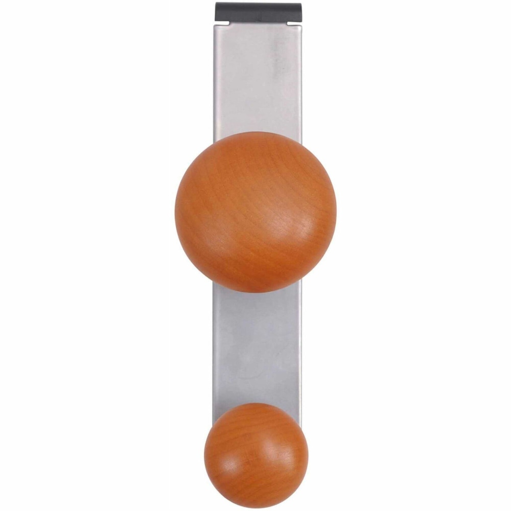 ALBA Garment Holder, Double-Peg, Chrome/Brown MPN:PM2PARTBO