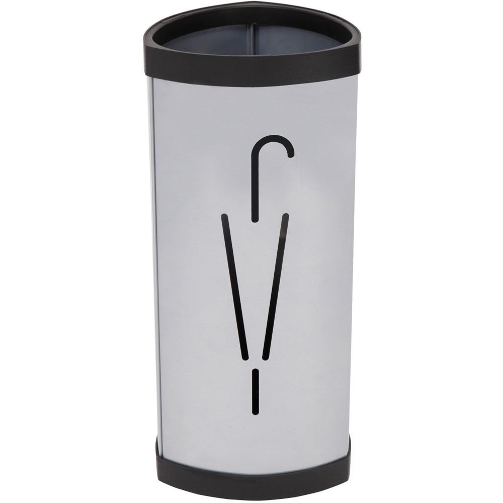 Alba Large Triangular Umbrella Stand - 25.4in x 6.1in x 13in x - Steel, ABS Plastic - 1 Each - Black, Gray MPN:PMTRIA2M