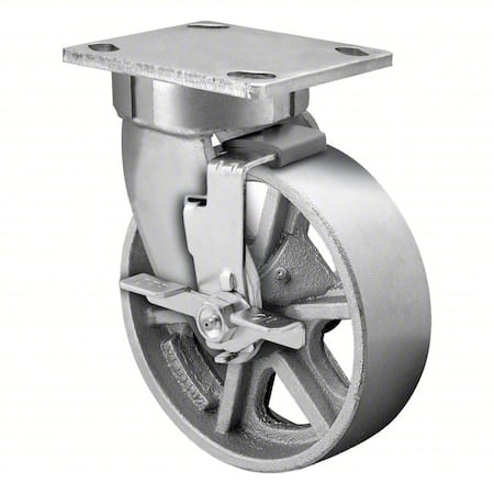 Plate Caster, Swivel, Iron, 5 5/8