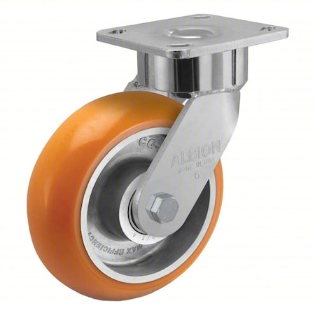 Plate Caster, Swivel, Polyurethane, 2