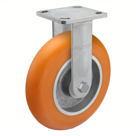 Plate Caster, Rigid, Polyurethane, 9 1/2