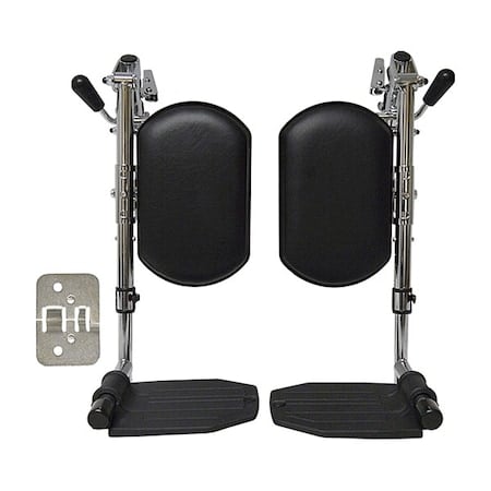 Elevating Leg Rest, Black Calf Pad, PR MPN:83223