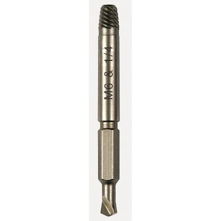 Drill/Extractor Tool, No 4 Size, 1/4 In Cap MPN:2367P