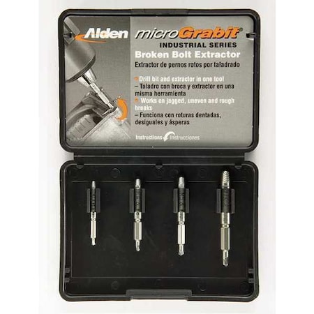 Drill/Extractor Set, 4 PC, No 5-1/4 In Cap MPN:4507P