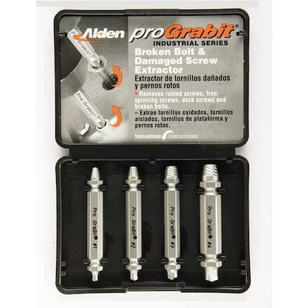Drill/Extractor Set, 4 PC, No 4-3/8 In Cap MPN:8440P