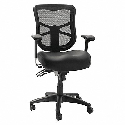 Desk Chair Leather Black 18-22 Seat Ht MPN:ALEEL4215