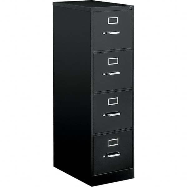 Vertical File Cabinet: 4 Drawers, Steel, Black MPN:ALEHVF1552BL