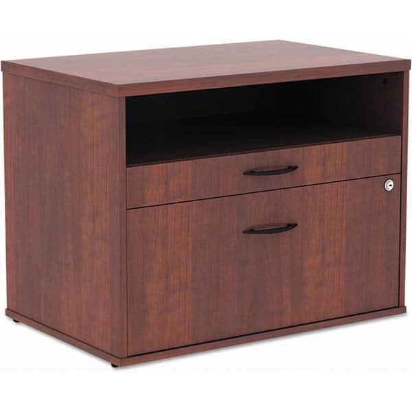 Horizontal File Cabinet: 2 Drawers, Woodgrain Laminate, Medium Cherry MPN:ALELS583020MC