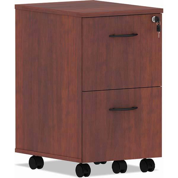 Vertical File Cabinet: 2 Drawers, Woodgrain Laminate, Medium Cherry MPN:ALEVA582816MC