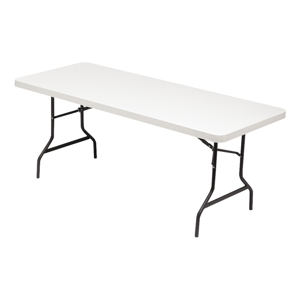 Alera Resin Folding Table, Rectangle, Platinum/Black MPN:65600
