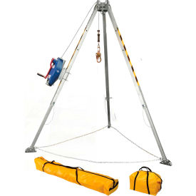FallTech® 7508 Adjustable 8' Aluminum Confined Space Tripod Kit w/ 3-way Retrieval SRL 7508