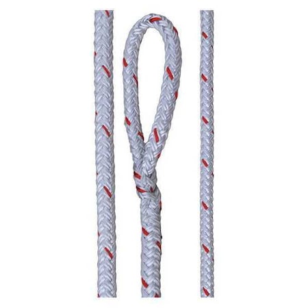 Utility Handline, White/Red, 1/2