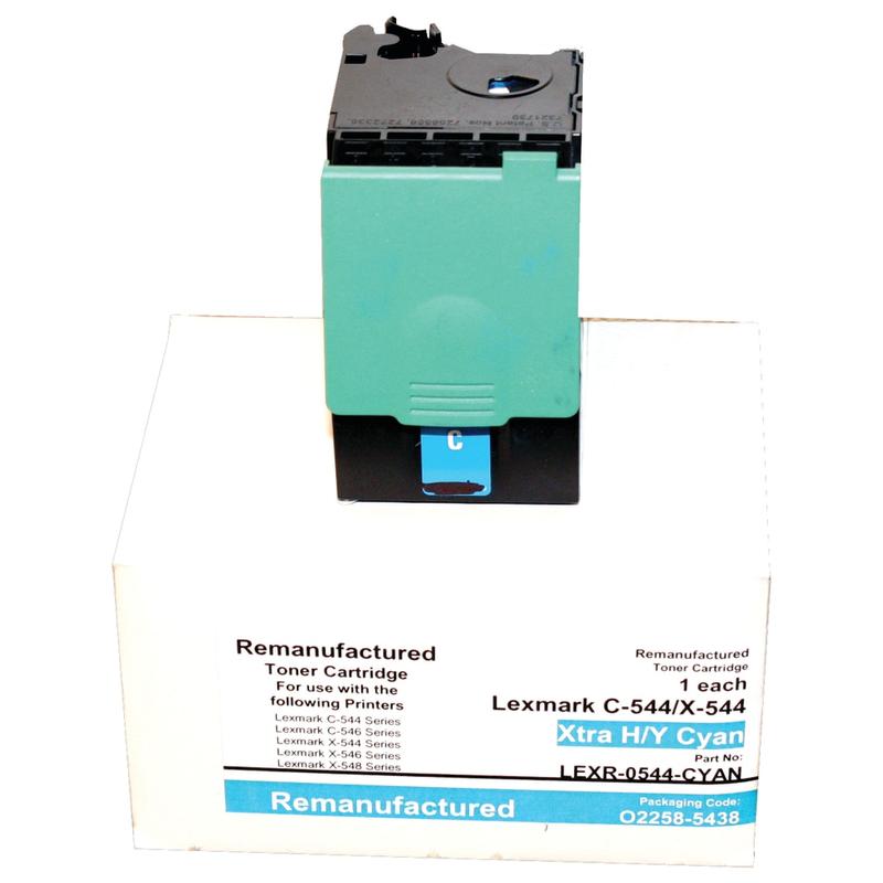 M&A Global Remanufactured Cyan High Yield Toner Cartridge Replacement For Lexmark C544X2CG, C544X2CG-CMA MPN:C544X2CG CMA