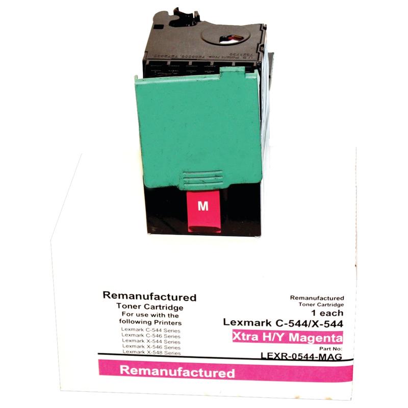 M&A Global Remanufactured Magenta Toner Cartridge Replacement For Lexmark C544X2MG, C544X2MG-CMA MPN:C544X2MG CMA