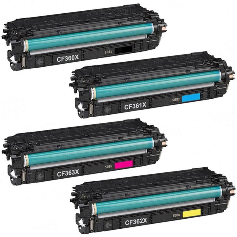 M&A Global Remanufactured High-Yield Black And Cyan, Magenta, Yellow Toner Cartridge Replacement For HP CF360X, CF361X, CF362X, CF363X, Pack Of 4 MPN:HP508X 4CLR CMA