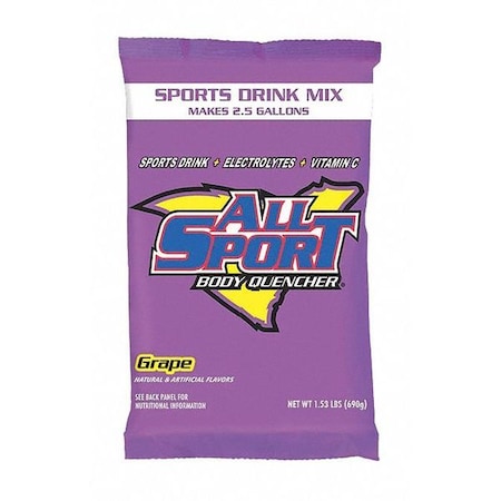 Sports Drink Mix, Grape Flavor, PK32 MPN:10124809