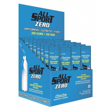 Sports Drink Mix, Blue Raz Flavor, PK50 MPN:10125021