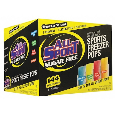 3OZ All Sport Sugar Freevariety Freezer Pops 144 MPN:10122566