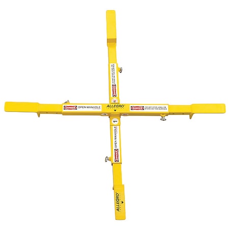 Manhole Safety Cross, Steel, 17 lb., Yellow MPN:9406-36A