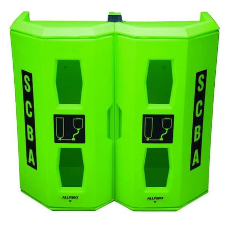 Hi-Viz Green Dual SCBA Wall Case MPN:4350