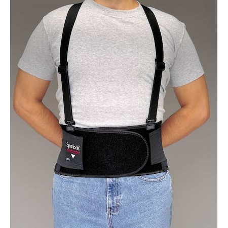 Back Support w/Suspenders, Black, S MPN:7190-01