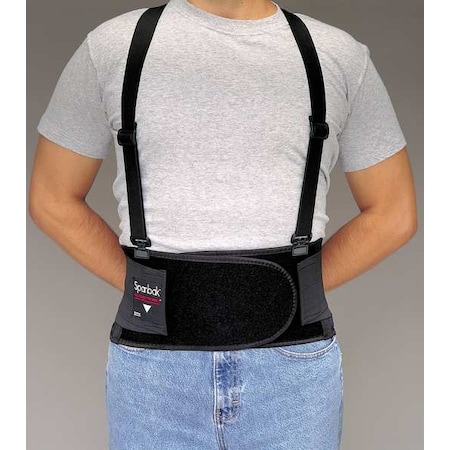 Back Support w/Suspenders, Black, XL MPN:7190-04