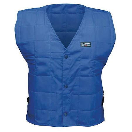 Evaporative Cooling Vest, Cotton, Evaporative, Up to 72 hr Max Cooling Time, Snap Closure, Blue MPN:8401-03