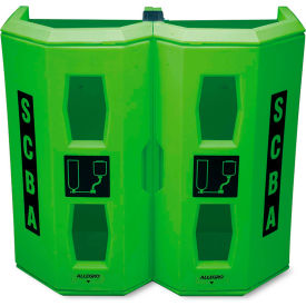 Allegro 4350 High-Viz Heavy Duty Dual SCBA Wall Case Green 4350