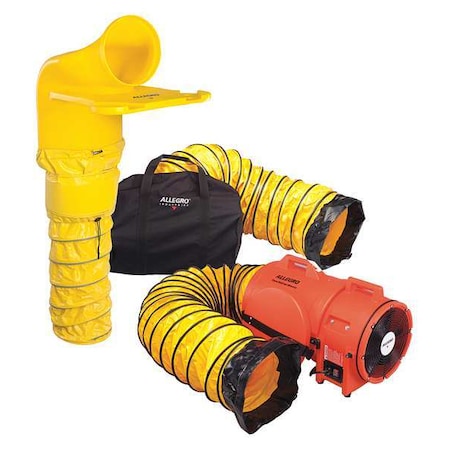 Confined Space Blower, Orange/Yellow, 16