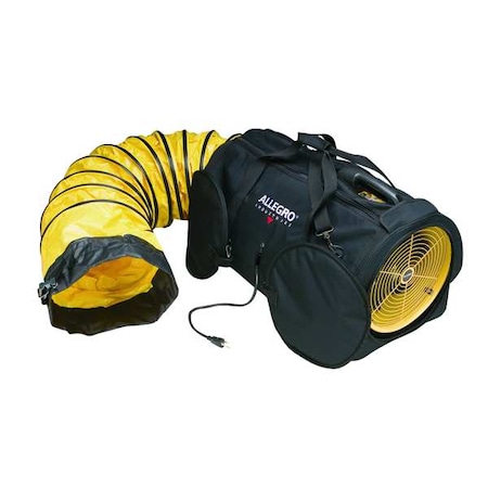 Confined Space Fan, Black/Yellow, 12