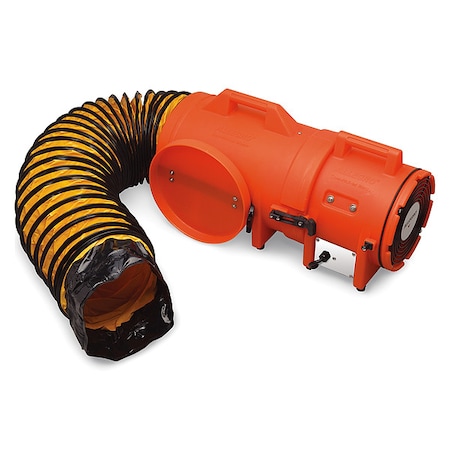 Confined Space Fan, Orange, 13 1/2