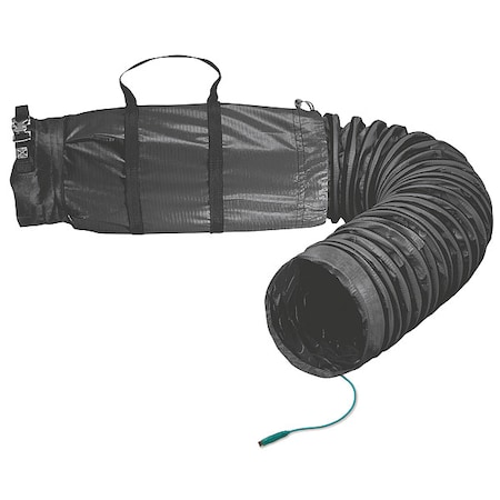 Statically Conductive Duct, Black, 25 ft L MPN:9550-25EXSB